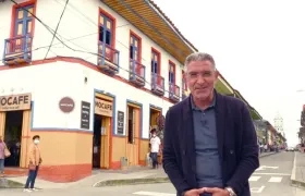 El periodista Jorge Cura Amar en el municipio de Filandia, departamento del Quindío.