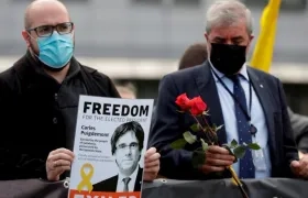 Imagen de Carles Puigdemont en una protesta.