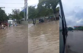 Inundación en la calle 30. 