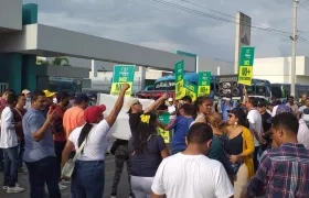 Protesta en Ciénaga, bloqueo de la Troncal.