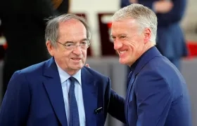 El presidente de la FFF, Noël Le Graët, con el seleccionador francés Didier Deschamps.