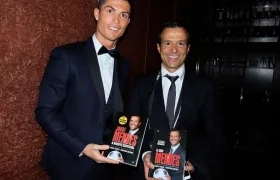 Cristiano Ronaldo y su antiguo representante Jorge Mendes.