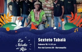 Sexteto Tabalá, de Rafael Cassiani, el gran homenajeado de la Noche del Río.