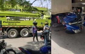 Los dos vehículos involucrados en el accidente. 