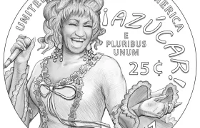 La moneda en homenaje a Celia Cruz circulará en 2024. 
