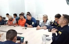 Reunión de las autoridades del Distrito de Santa Marta. 