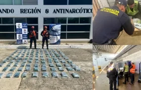 Cocaína incautada por las autoridades en el puerto de Santa Marta. 