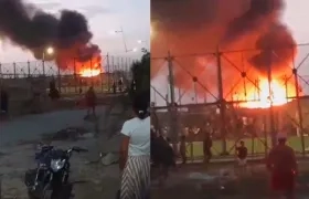 Voraz incendio en vivienda de Sabanagrande. 