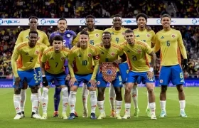 Selección Colombia que disputó el último juego amistoso contra Rumania, en Madrid. 