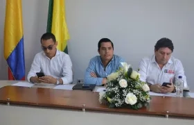 Secretario de Gobierno, Adalberto Vargas Orozco; Alcalde Municipal, Oscar Avilez; y Director de la Fiscalía Seccional Atlántico, William Fernando Orlando.