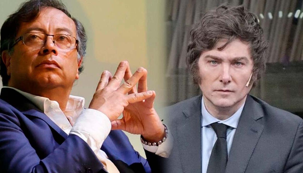 Presidentes de Colombia y Argentina, Gustavo Petro y Javier Milei. 