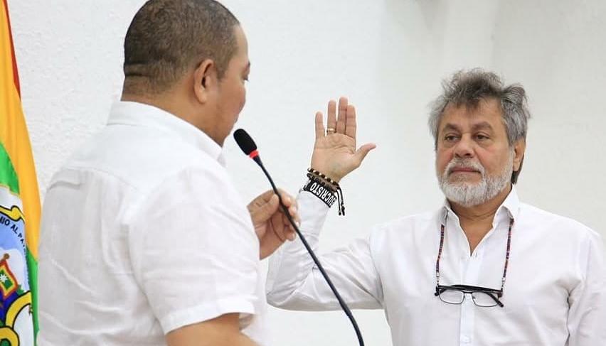 Oswaldo Díaz fue durante 23 años concejal de Barranquila. Aquí, con uno de sus grandes amigos Juan Carlos Ospino