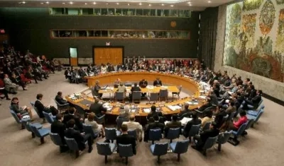 Aspecto de la sesión del Consejo de Seguridad de la ONU.
