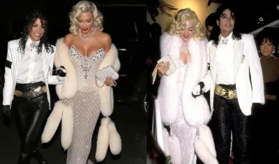 El disfraz de Kourtney y Kim Kardashian inspirado en Madonna y Michael Jackson.