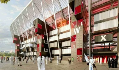 Diseño del estadio de Ras Abu Aboud.