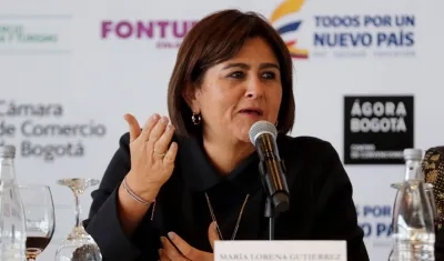 María Lorena Gutiérrez, ministra de Comercio, Industria y Turismo de Colombia