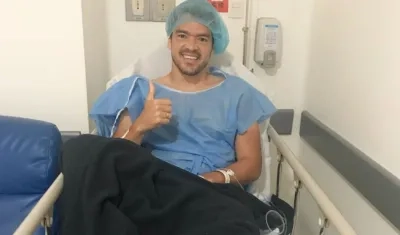 Sebastián Hernández ya se recupera de su cirugía. 
