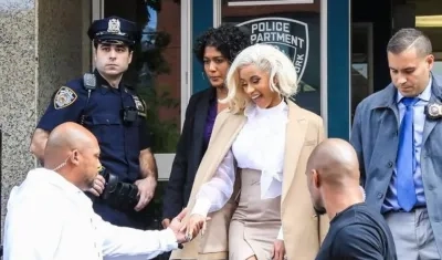 Cardi B la llegar a la corte de Nueva York.