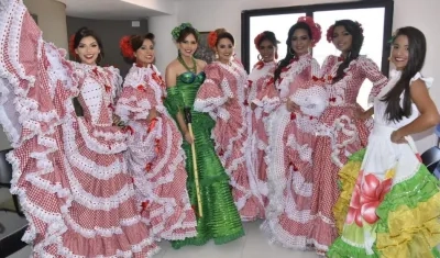 Las aspirantes a Reina del Carnaval del Atlántico.
