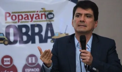 El alcalde de Popayán, César Cristian Gómez.