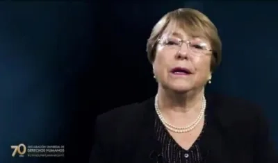 Michelle Bachelet,  Alta Comisionada para los Derechos Humanos.