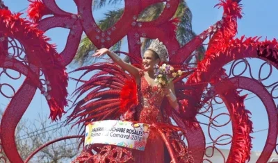 Valeria Abuchaibe, reina del Carnaval de Barranquilla 2018.