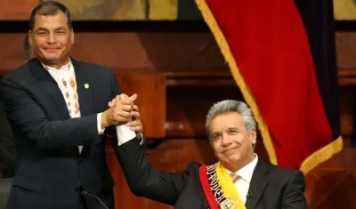 Rafael Correa y el presidente de Ecuador, Lenín Moreno. 