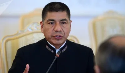 Ministro de Relaciones Exteriores boliviano, Fernando Huanacuni.