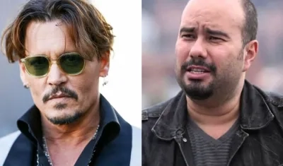 Johnny Depp y el director Ciro Guerra.