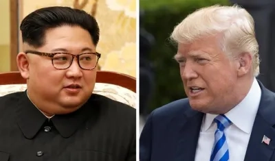 El líder Kim Jong-un y el presidente de Estados Unidos, Donald Trump.