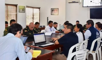 Consejo Extraordinario de Seguridad realizado en la mañana de hoy en el municipio de Palmar de Varela.