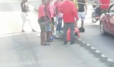 El venezolano lesionado fue auxiliado.
