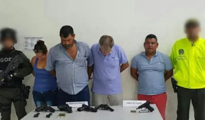 Estos son los cuatro capturados en los allanamientos en el barrio La Pradera.