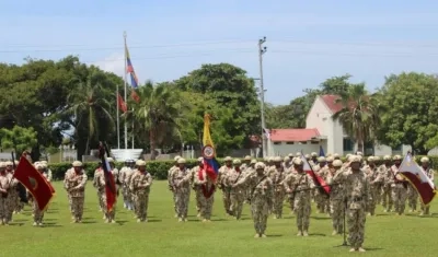 El Ejército Nacional celebrando su aniversario.