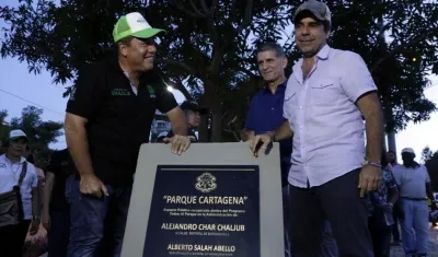 El alcalde de Barranquilla, Alejandro Char, hizo entrega oficial del parque Cartagena ubicado en la calle 63 con carrera 43, en el barrio El Recreo