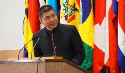 El ministro boliviano de Exteriores, Fernando Huanacuni Mamani.