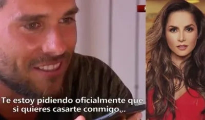 Sebastián Caicedo le preguntó oficialmente si quería casarse con él.