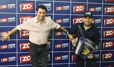Iván Ovalle y su acordeonero Angél Barrios.
