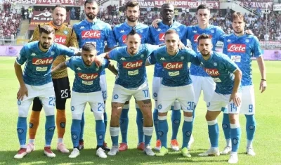Los once titulares del Napoli ante el Torino.
