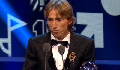 Luka Modric, ganador del premio The Best. 