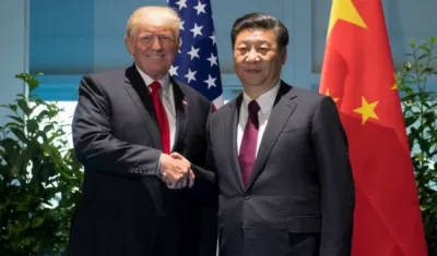 Donald Trump y el presidente de China, Xi Jinping. 