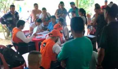 El equipo de NRC apoya con el registro de personas desplazadas desde el 10 de enero 2019 en San Calixto, al Nororiente de Colombia.