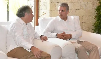 El Secretario General de la OEA, Luis Almagro, y el Presidente de Colombia, Iván Duque.