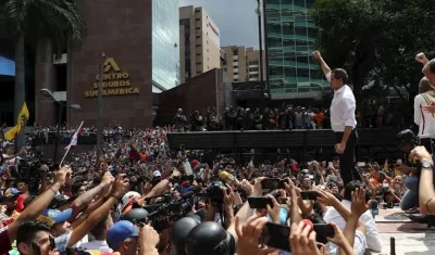 Juan Guaidó, presidente de la Asamblea Nacional y reconocido por 60 países como presidente de Venezuela.