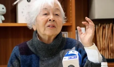 La japonesa Setsuko Takamizawa, de 90 años, durante una entrevista concedida a la Agencia EFE en Tokio (Japón). 