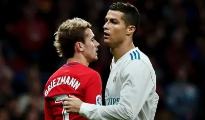 Antoine Griezmann y Cristiano Ronaldo. 
