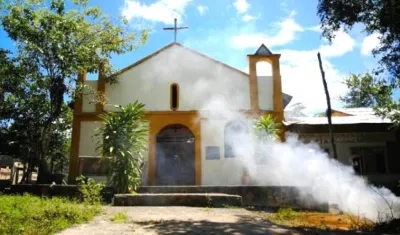 La iglesia donde fue cometido el atentado terrorista.
