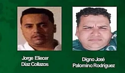 Jorge Eliecer Díaz Collazos, alias ‘Castor’ y Digno Palomino.