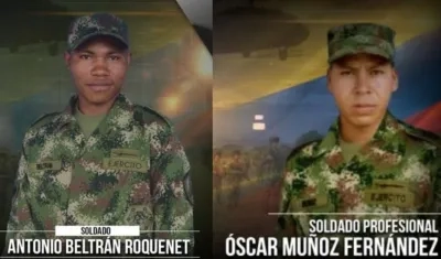Antonio Beltrán Roquenet murió luego del atentado en Arauca; Óscar Muñoz murió en Morales, Cauca.