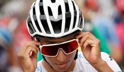 Egan Bernal, ciclista colombiano, líder de jóvenes del Tour de Francia.